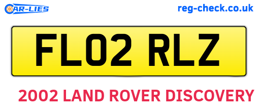 FL02RLZ are the vehicle registration plates.