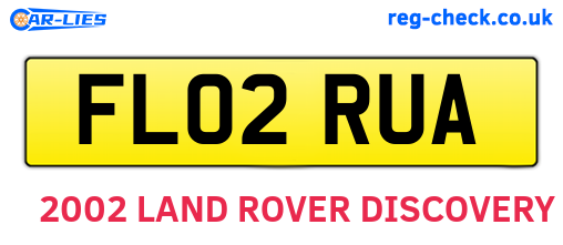 FL02RUA are the vehicle registration plates.