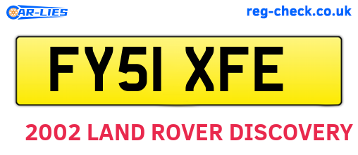 FY51XFE are the vehicle registration plates.