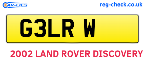 G3LRW are the vehicle registration plates.