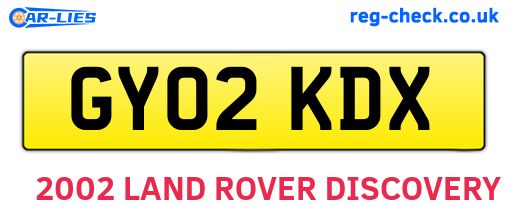 GY02KDX are the vehicle registration plates.
