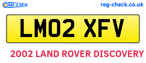 LM02XFV are the vehicle registration plates.