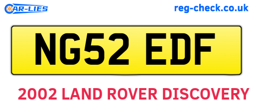 NG52EDF are the vehicle registration plates.
