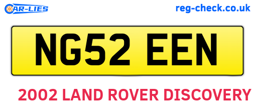 NG52EEN are the vehicle registration plates.