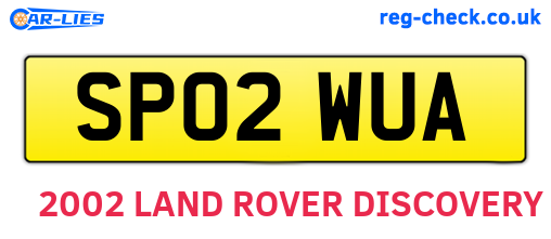 SP02WUA are the vehicle registration plates.