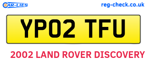 YP02TFU are the vehicle registration plates.