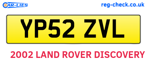 YP52ZVL are the vehicle registration plates.