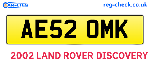 AE52OMK are the vehicle registration plates.