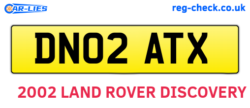 DN02ATX are the vehicle registration plates.