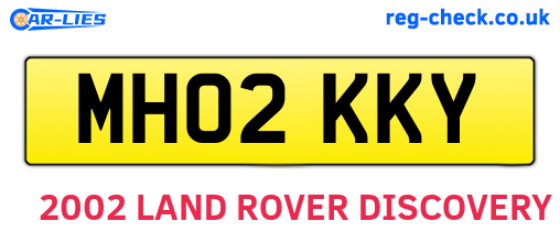 MH02KKY are the vehicle registration plates.