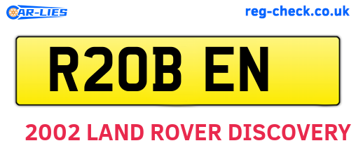 R20BEN are the vehicle registration plates.