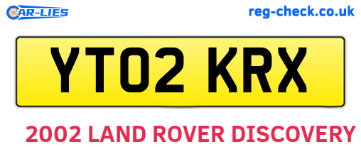 YT02KRX are the vehicle registration plates.