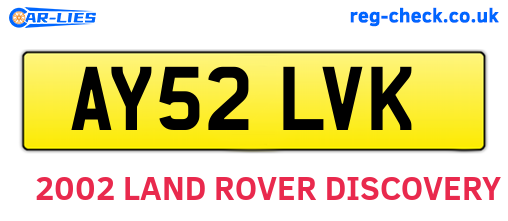 AY52LVK are the vehicle registration plates.