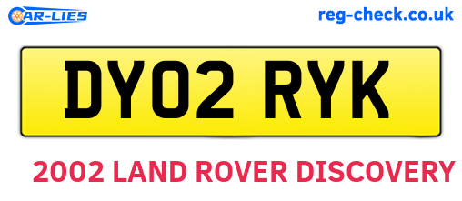 DY02RYK are the vehicle registration plates.