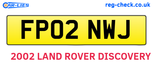 FP02NWJ are the vehicle registration plates.
