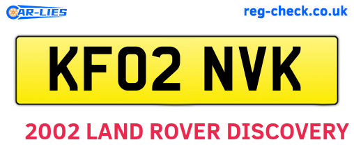 KF02NVK are the vehicle registration plates.