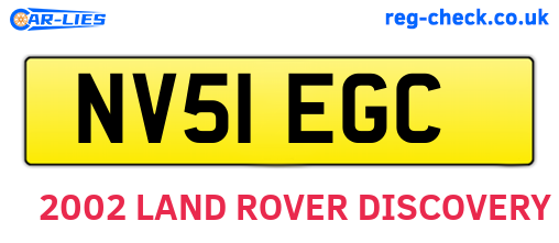 NV51EGC are the vehicle registration plates.