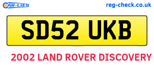 SD52UKB are the vehicle registration plates.