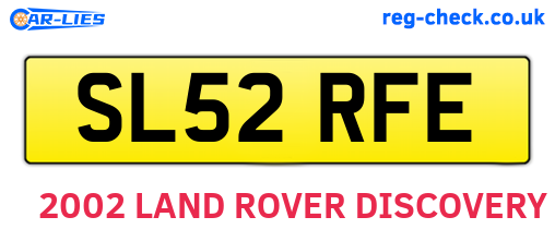 SL52RFE are the vehicle registration plates.