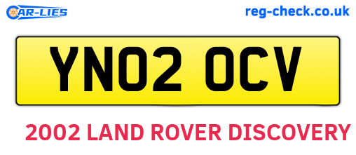YN02OCV are the vehicle registration plates.