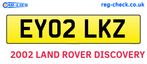 EY02LKZ are the vehicle registration plates.