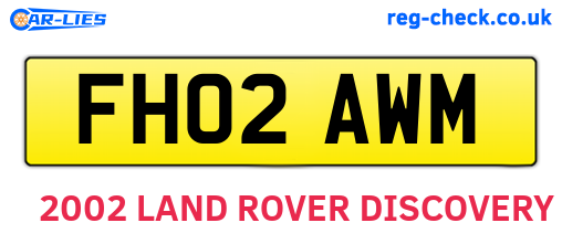 FH02AWM are the vehicle registration plates.