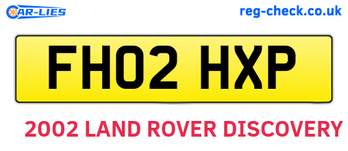 FH02HXP are the vehicle registration plates.
