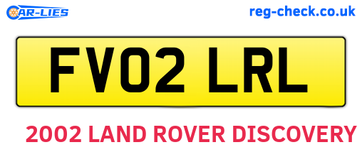 FV02LRL are the vehicle registration plates.