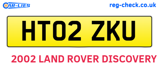 HT02ZKU are the vehicle registration plates.