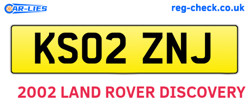 KS02ZNJ are the vehicle registration plates.