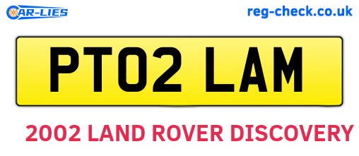 PT02LAM are the vehicle registration plates.