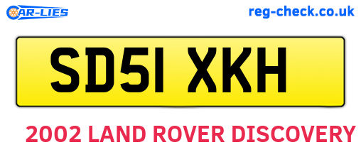 SD51XKH are the vehicle registration plates.