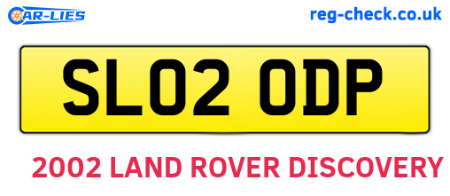 SL02ODP are the vehicle registration plates.