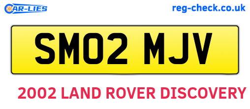 SM02MJV are the vehicle registration plates.