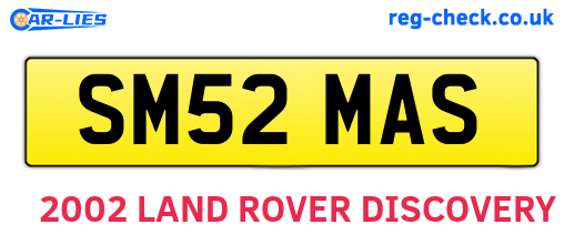 SM52MAS are the vehicle registration plates.