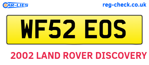 WF52EOS are the vehicle registration plates.