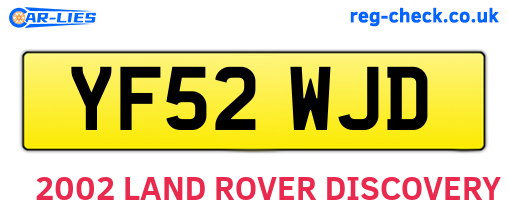 YF52WJD are the vehicle registration plates.