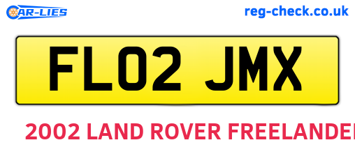 FL02JMX are the vehicle registration plates.