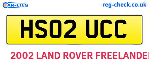 HS02UCC are the vehicle registration plates.