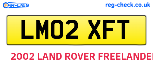 LM02XFT are the vehicle registration plates.