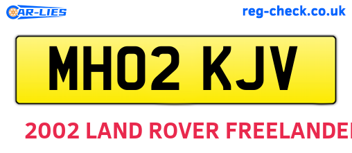 MH02KJV are the vehicle registration plates.