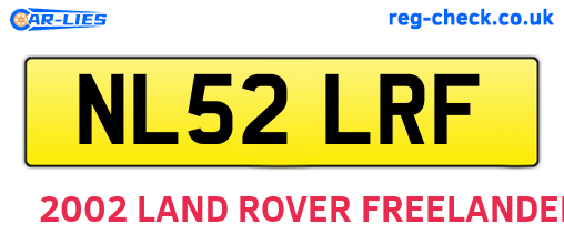 NL52LRF are the vehicle registration plates.