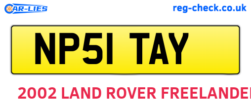 NP51TAY are the vehicle registration plates.
