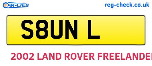 S8UNL are the vehicle registration plates.