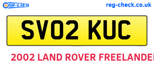 SV02KUC are the vehicle registration plates.