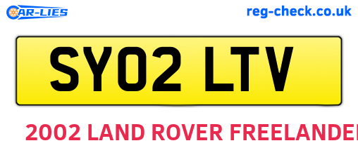 SY02LTV are the vehicle registration plates.