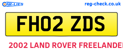 FH02ZDS are the vehicle registration plates.
