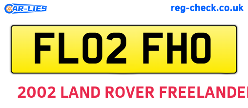 FL02FHO are the vehicle registration plates.