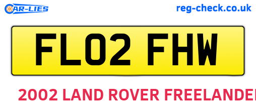 FL02FHW are the vehicle registration plates.