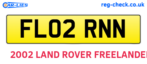 FL02RNN are the vehicle registration plates.